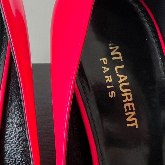 SAINT LAURENT Kiki 85 Pumps in Bright Pink Patent Leather – IT 40 / US 9–9.5 - Picture 11 of 11